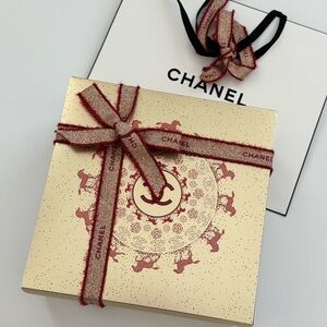 LIKE NEW Chanel White Gift Box w/ Lunar New Year Sleeve, Ribbon and Shopping Bag